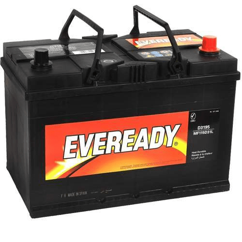 EVEREADY Battery Eveready - 115D31L Left Terminal 12V JIS 95AH Car Battery - App