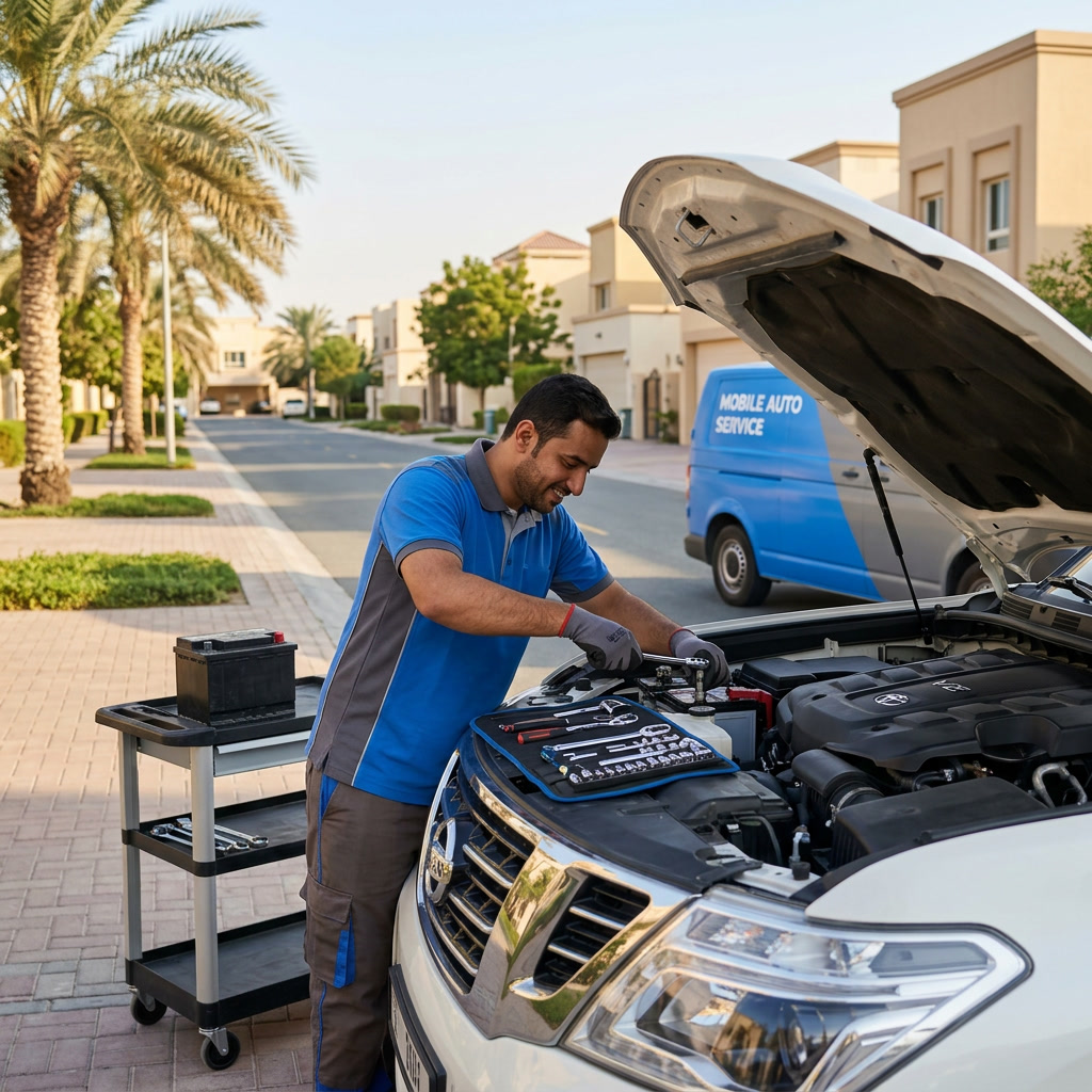 Mobile battery technician in Abu Dhabi